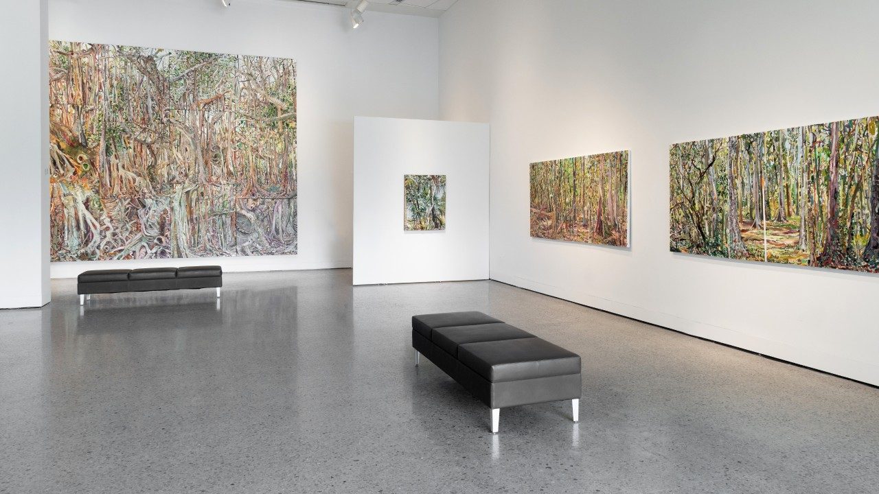   Lilian Garcia-Roig's "Legacy of Place" in the Ruth C. Horton Gallery at the Moss Arts Center.