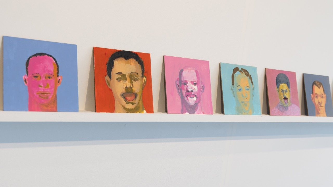 Steve Locke's "the daily practice of painting," installed at the Moss Arts Center in 2022.