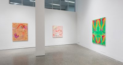 An installation view of Clare Grill and Margaux Ogden's fall 2025 exhibition, "Things I Had No Words For" at the Center for the Arts at Virginia Tech