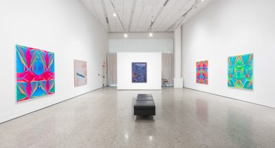 An installation view of Clare Grill and Margaux Ogden's fall 2025 exhibition, "Things I Had No Words For" at the Center for the Arts at Virginia Tech
