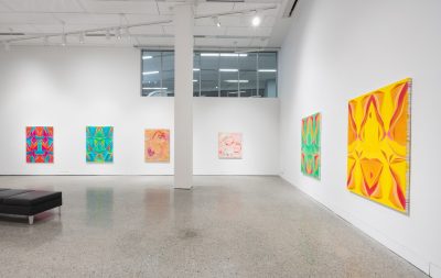 An installation view of Clare Grill and Margaux Ogden's fall 2025 exhibition, "Things I Had No Words For" at the Center for the Arts at Virginia Tech