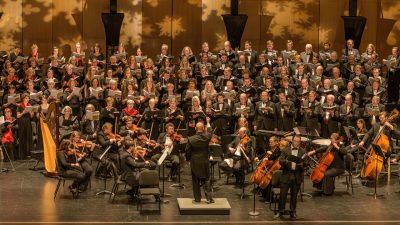 The Blacksburg Master Chorale performs Handel's "Messiah" on the Moss Arts Center stage.