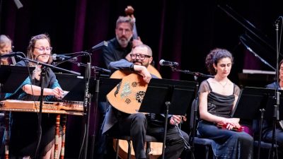 Members of Itraab Music Ensemble perform in concert at the Center for the Arts.