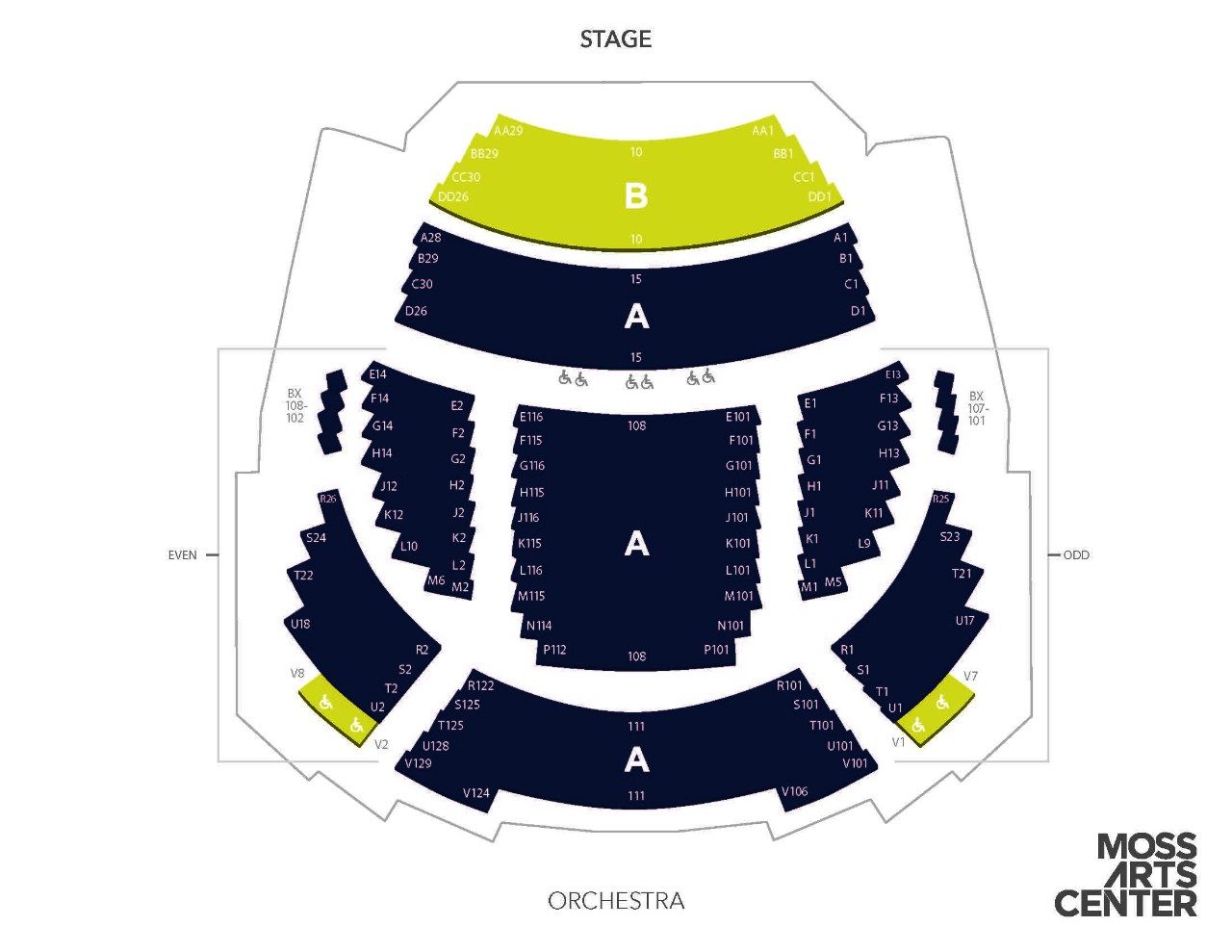 Roanoke Performing Arts Theatre Seating Chart